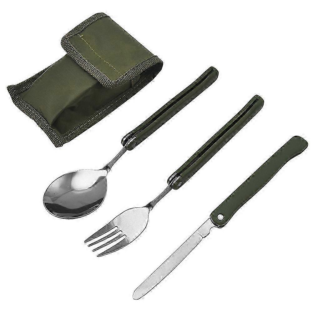 3PCS Cutter Spoon Fork Reusable Cutter Spoon Fork for Camping Picnic