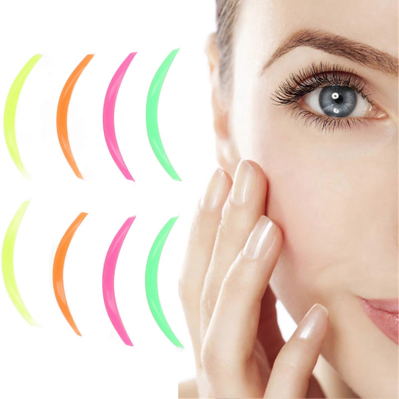 4 Pairs Eyelash Lift Shield Mixed Color Reusable Soft Eyelash Perming Curler for Beauty Salon