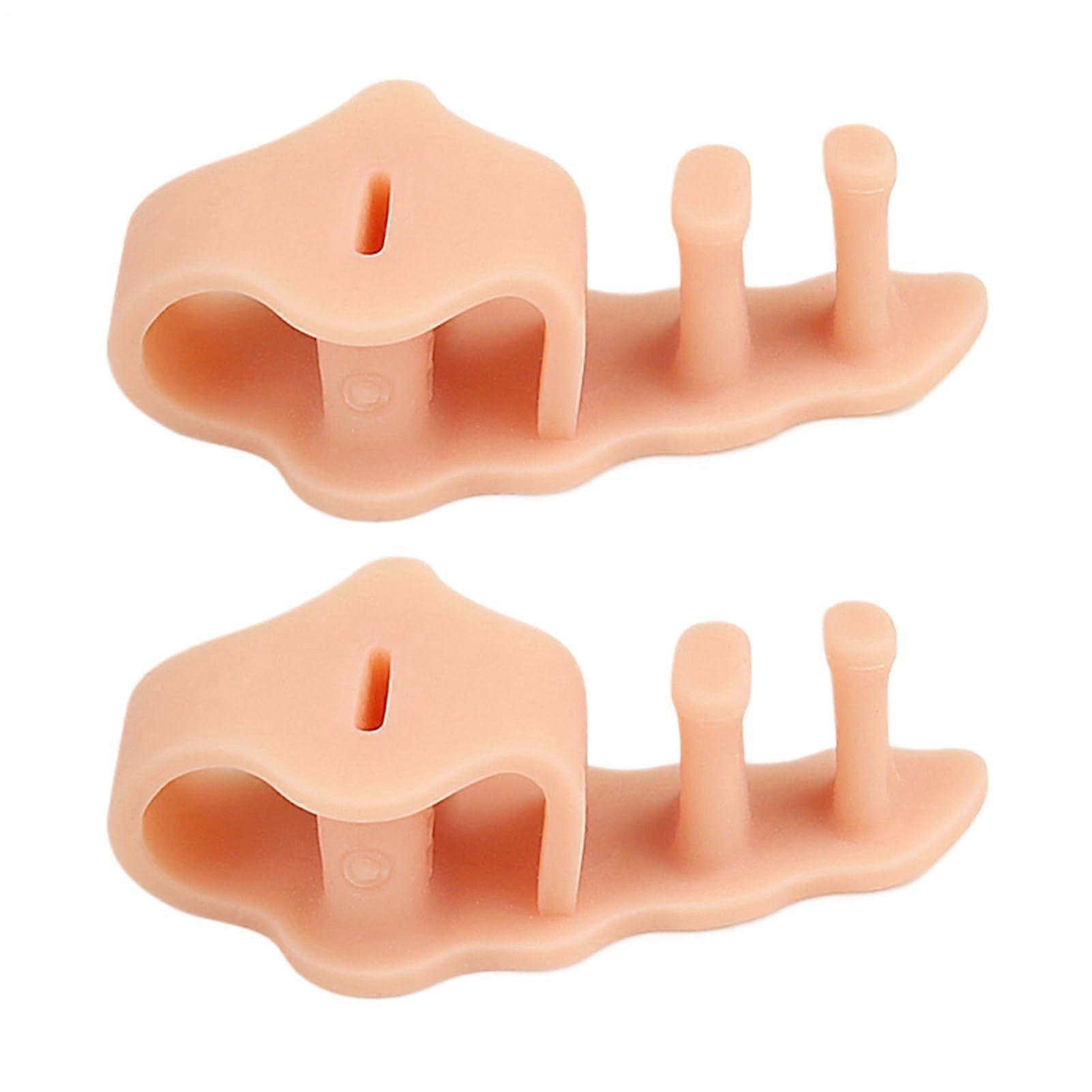 Toe holder, toe separator 2 loops soft toe spreaders, reusable toe correctors, big toe alignment, foot corrector brace for men and women