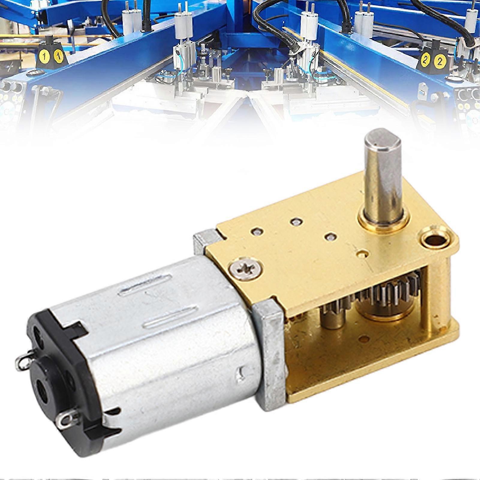 Turbo Worm Geared Motor Micro Brushed DC 3V Mini Reduction 1 Shaft with Fixed Seat 15RMP