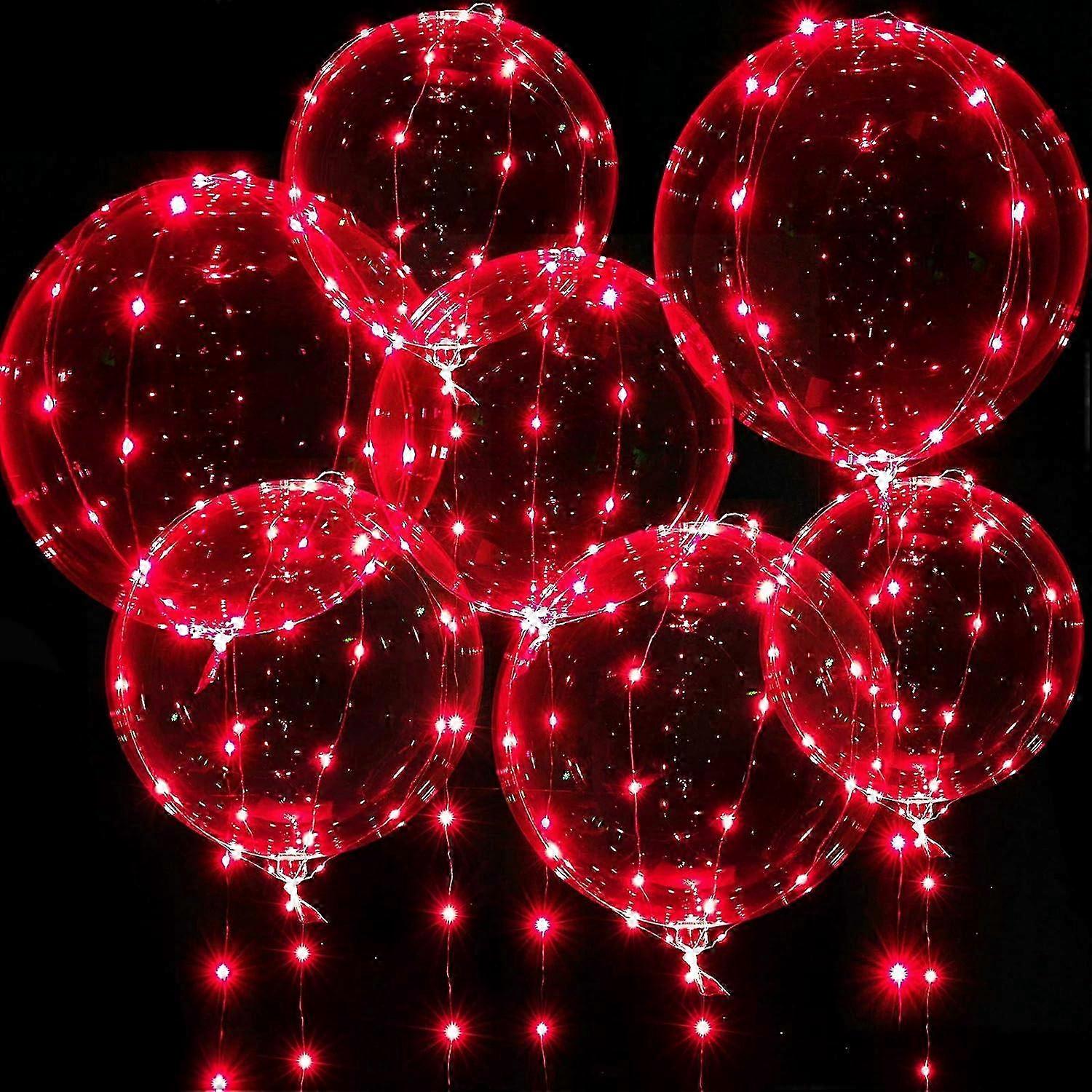 Illuminated Balloons, 10 Packs 24 Inch Decorative Balloons with 9.8 ft LED Light Strings for Valentine's Day Wedding Christmas Birthday Part