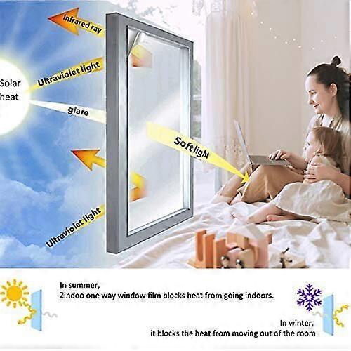 40 × 300 CM Privacy Window Film Mirror Film One-way Window Resistor