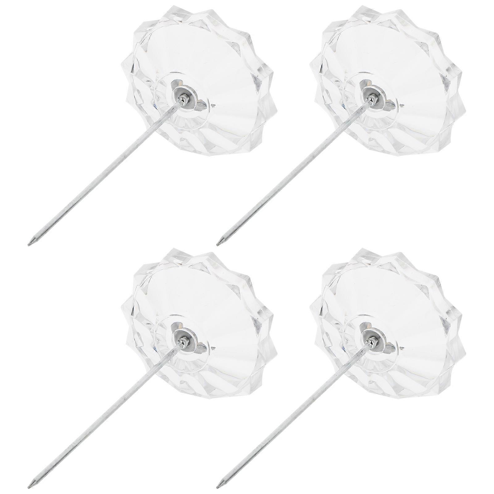 Desktop Note Stabber Check Holders Office Use Transparent 13.3X7X7cm Memo Storage 4Pcs