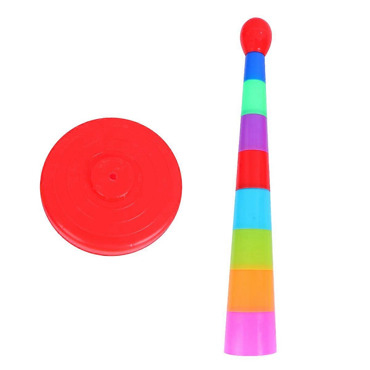 Colorful Ring Toss Puzzle Game Plastic Parent Sports Promotes Eye Hand Coordination Fun Accessories Included Random Colors
