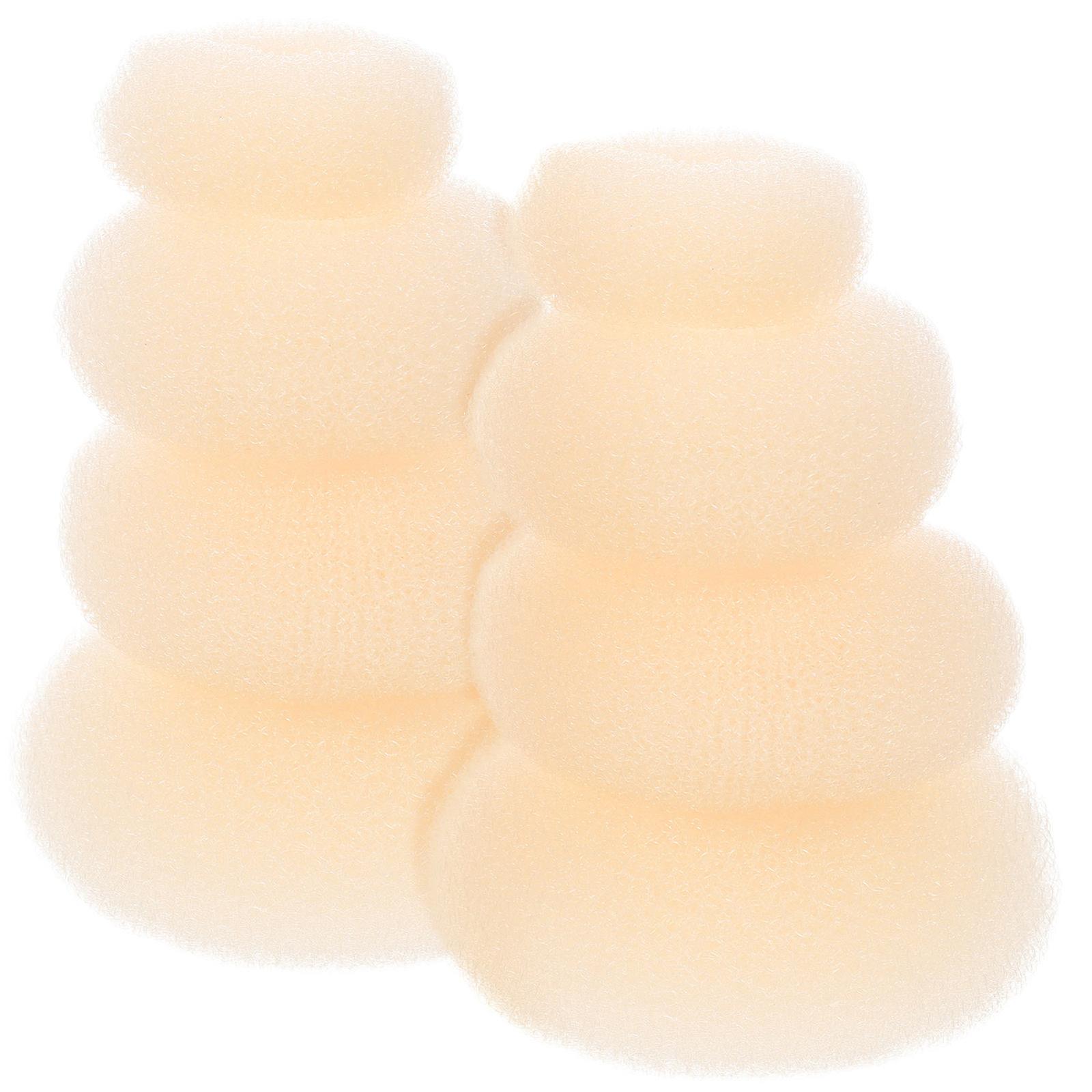 Reusable Bun Tool 8Set Hair Bun Makers For Women In Beige Round Shape Ideal For Running And Figure Skating