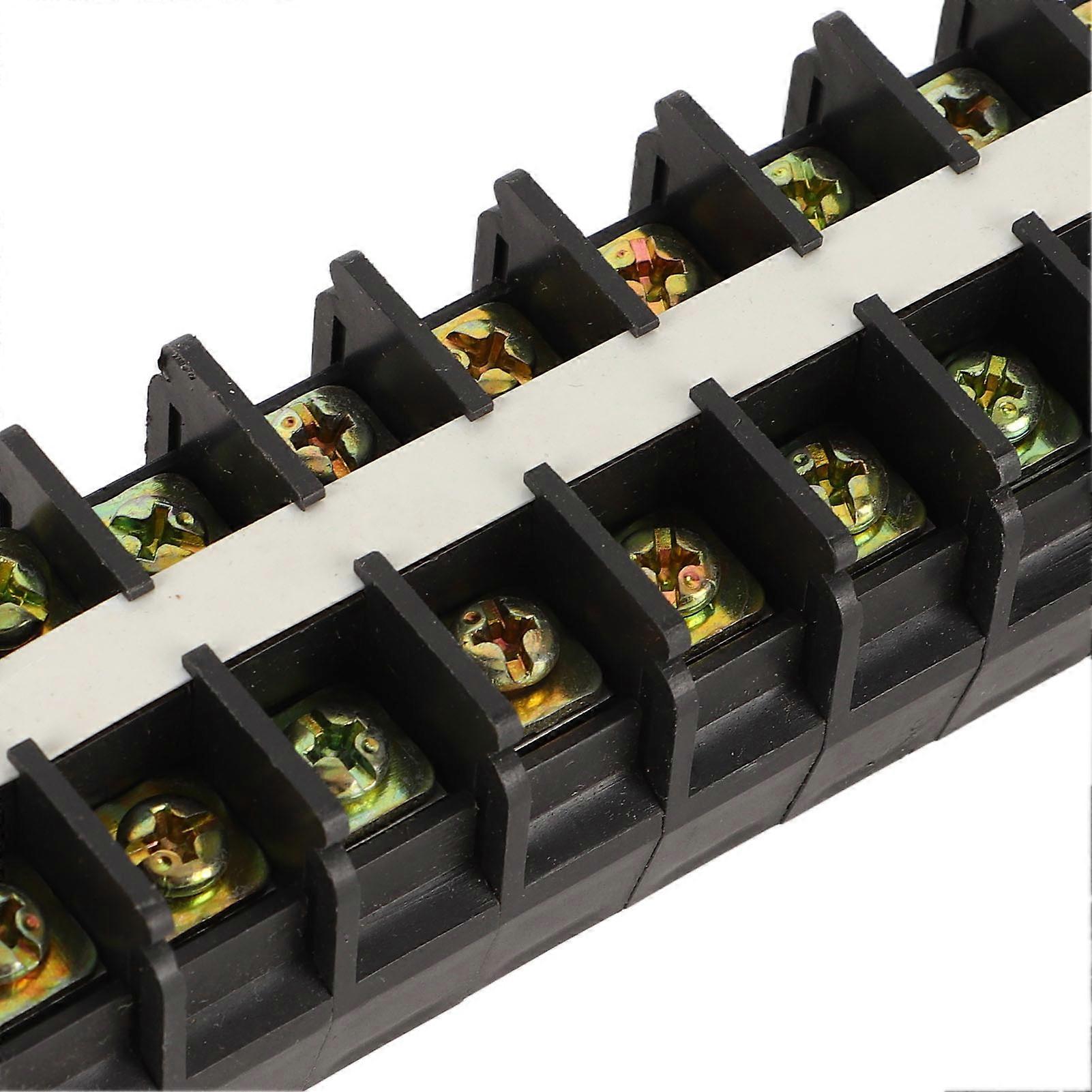 2PCS 660V 30A Wire Barrier Block Rail Type Wiring Terminal Bar Clear Dustproof Cover for Distribution System Type 1