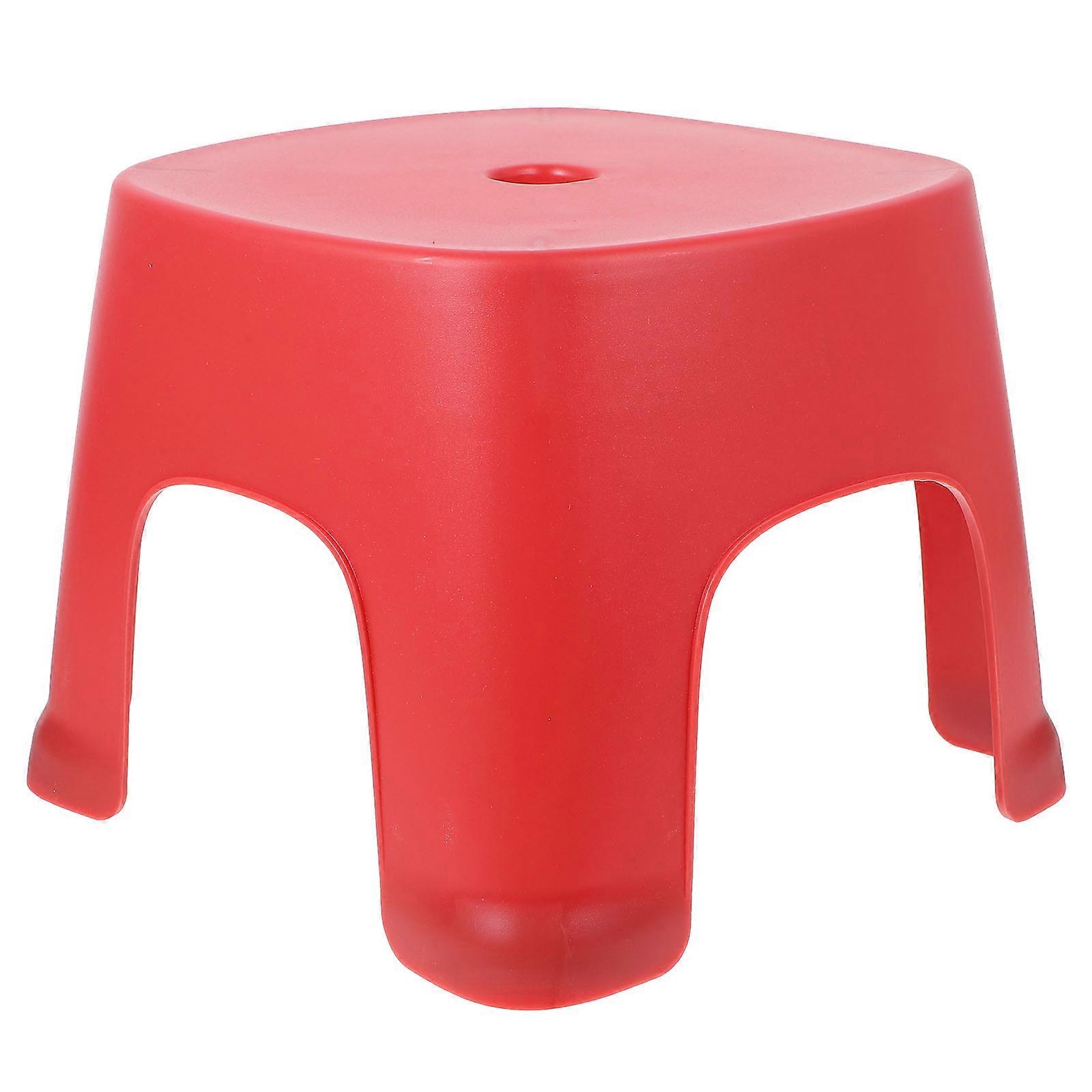 Small Plastic Step Stool for Bathroom Toilet Non Slip Lightweight PVC Footstool for Squatting and Shoe Changing Easy to Clean Stable