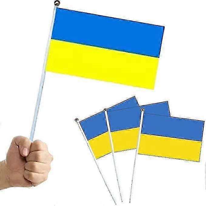 100pcs Hand Held Flags - (5.5x8.5in / 14 X21cm) National Stick Flags for Outdoor Indoor Decoration Mini Stick Flags
