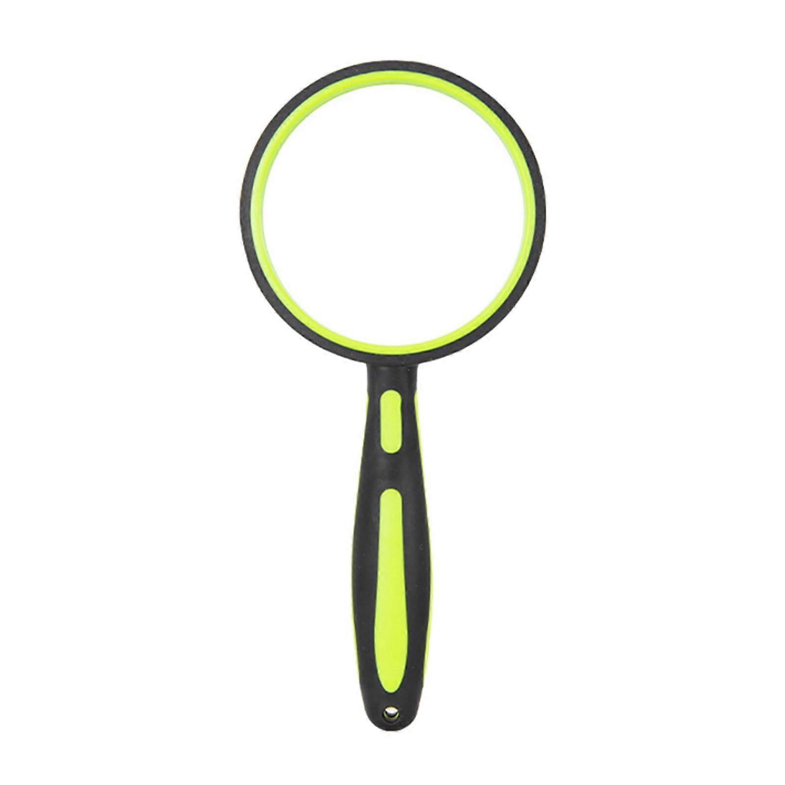 Lupe 4X 6X Magnifying Glass for Science Stamps Jewelry Inspection Portable Lens (85 mm Black Green)