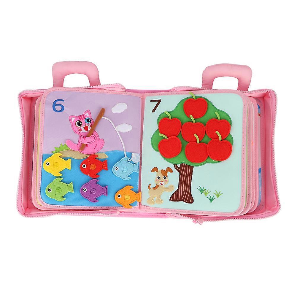 Baby Cloth Book Soft Interactive Educational Learning Toy (Pink)