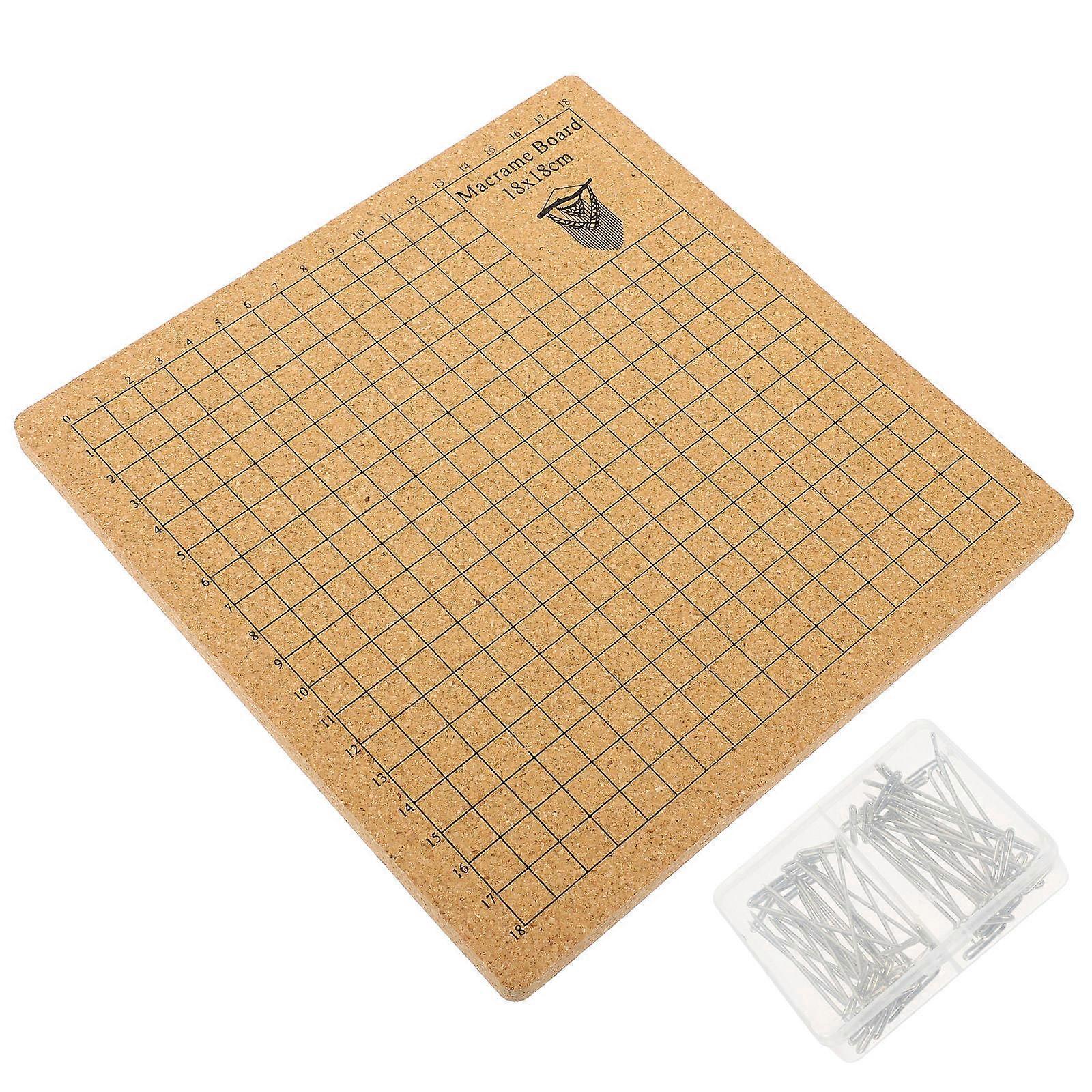 Macrame Board Set Cork Board For Measuring Bracelets Craft Projects Jewelry Making Beginners 8X8X0.4in 1Set