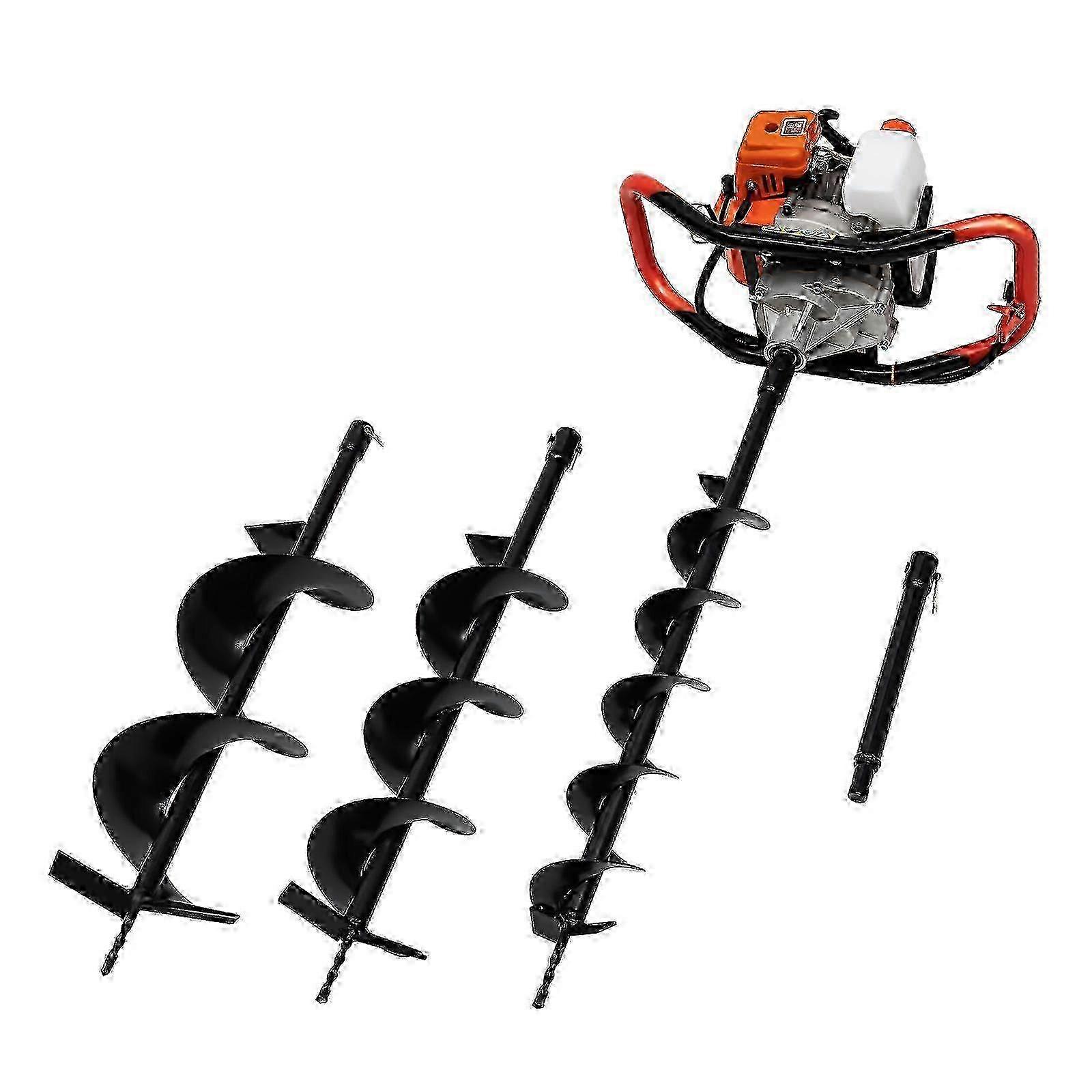 52CC 2-Stroke Post Hole Digger with 1.46KW Fuel Engine - Powerful Auger for Efficient Digging & Landscaping Tasks