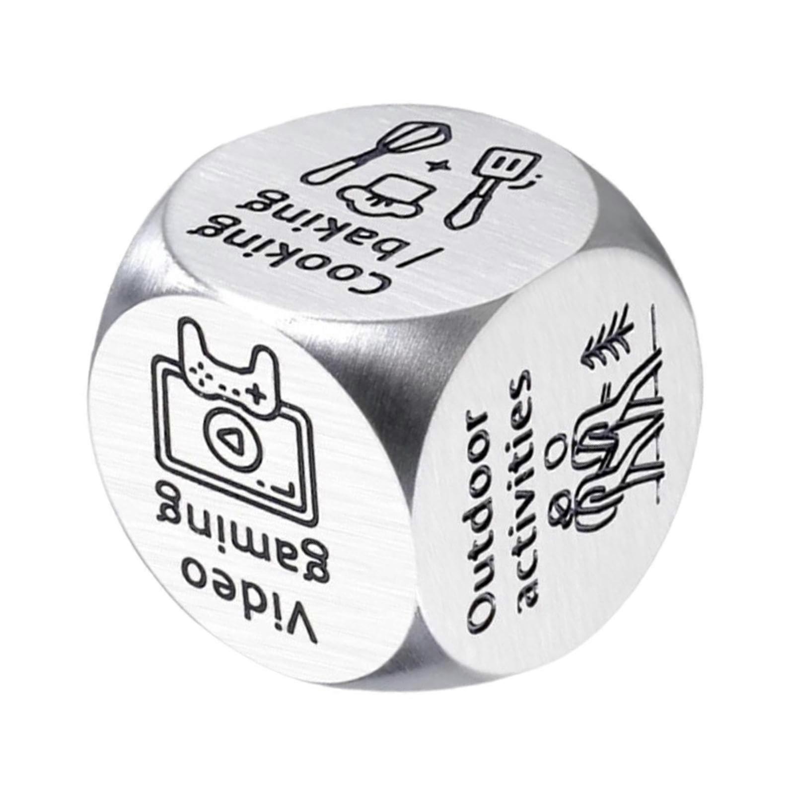 Decision Dice Game JC-26-2, Steel Date Night Dice, Couples Decision Maker, Valentine's Day Gift & Birthday Gift