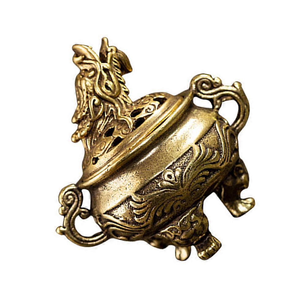 Brass Tripod Incense Burner – Retro Chinese Design for Coils, Incense, Essential Oils, Candles – Aromatherapy, Home Decor, Stress Relief, Sleep Aid