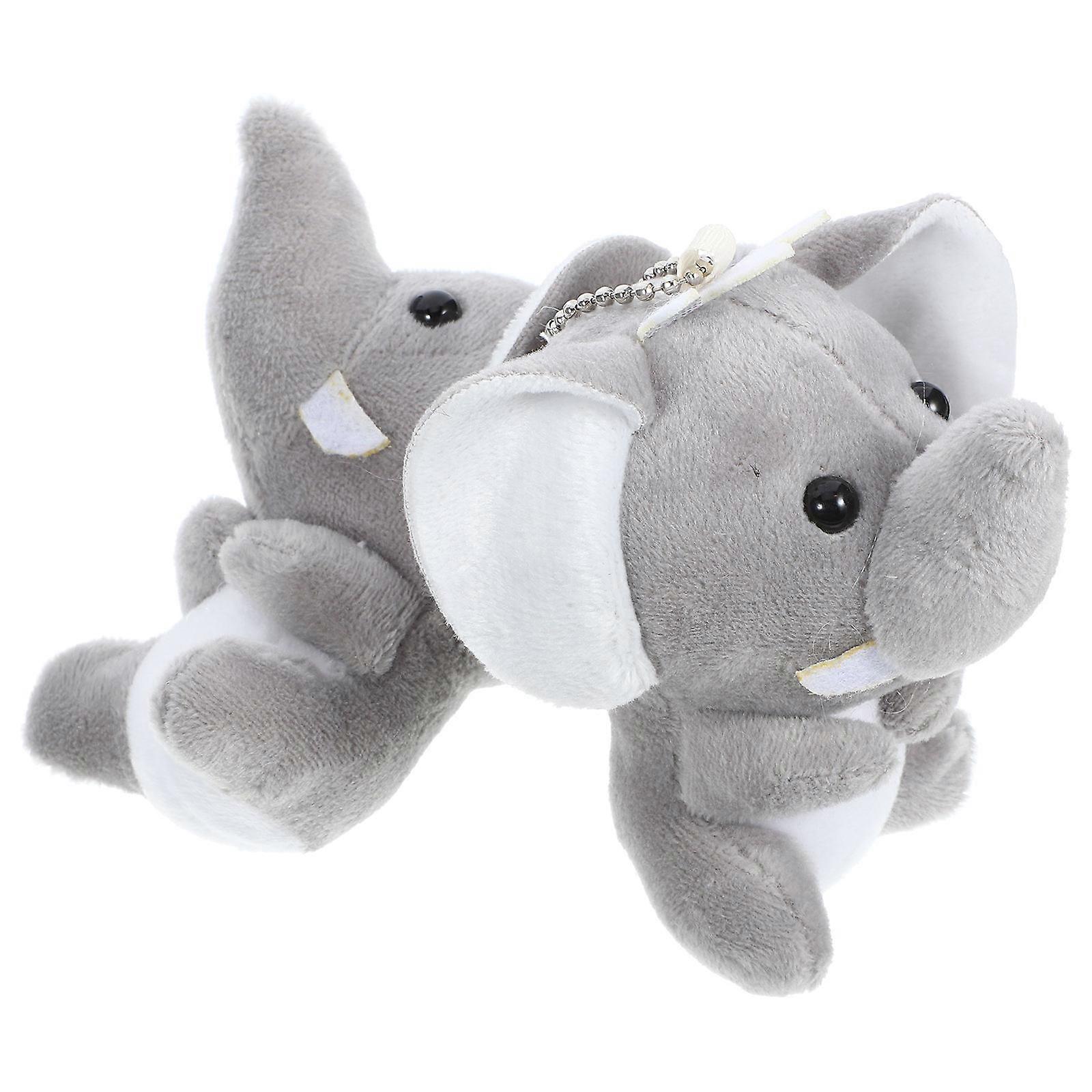 Elephant Key Chain Ornament PP Cotton Material Keychain Charm Sisters 3.5×3.1×3.1in 2Pcs