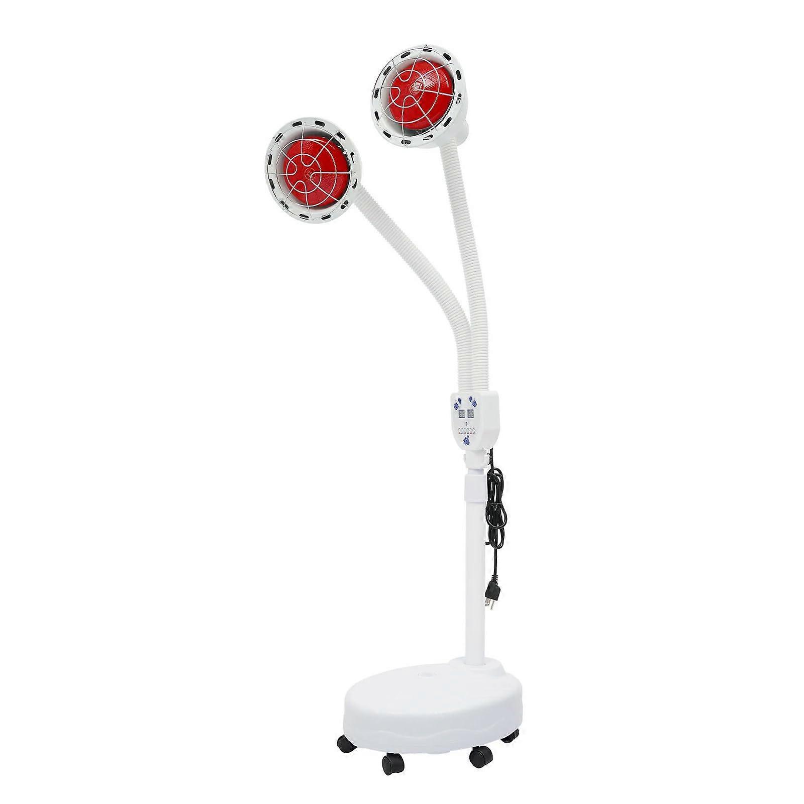 Infrared Heat Lamp 275W with Remote, LCD, 0115°C Adjustable, 360° Rotatable (2 E27 Bulbs)