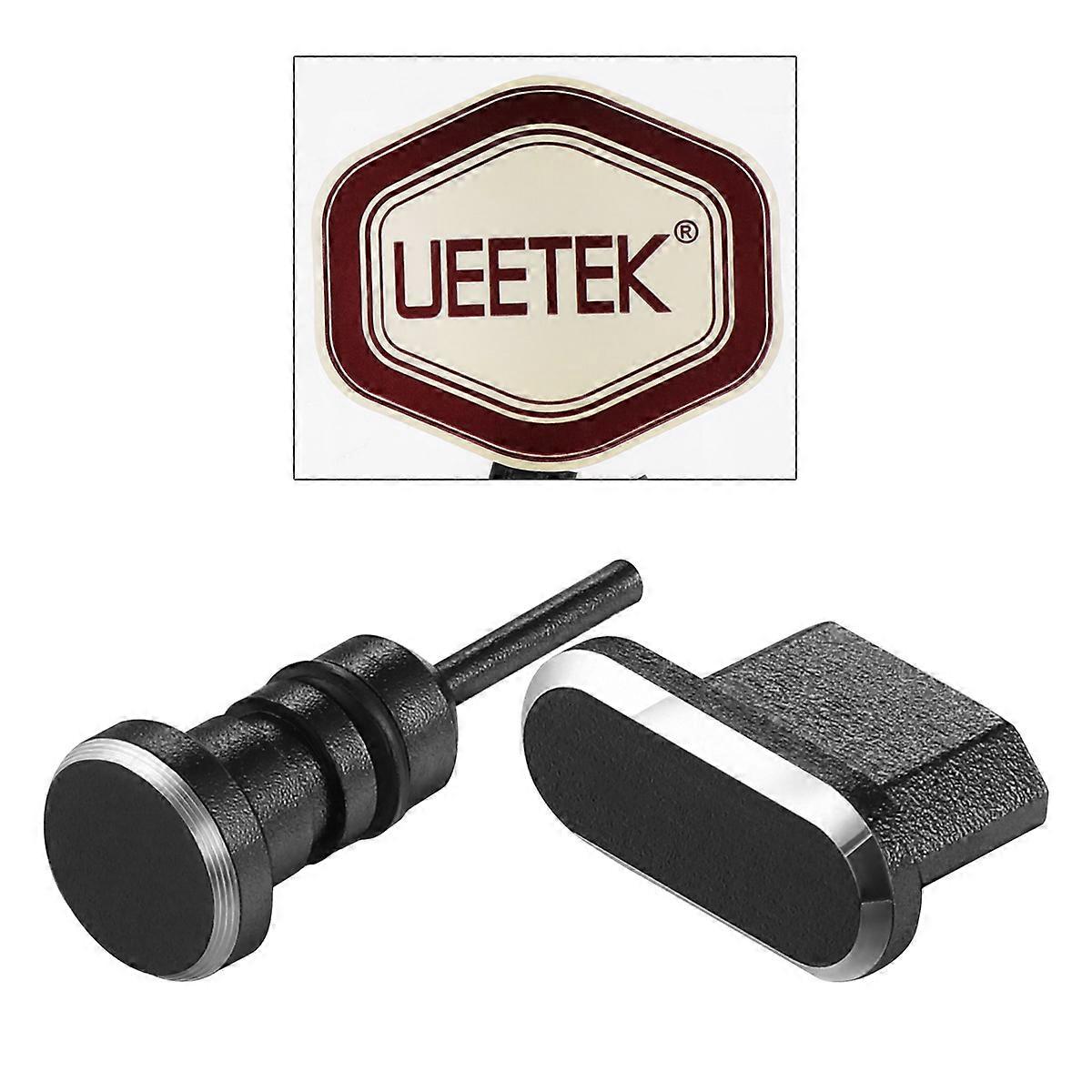 Laptop Dust Plug Ueetek 2Pcs Set 35mm Earphone Jack And Micro Usb Port Plug For Daily Use Black Anti Dust