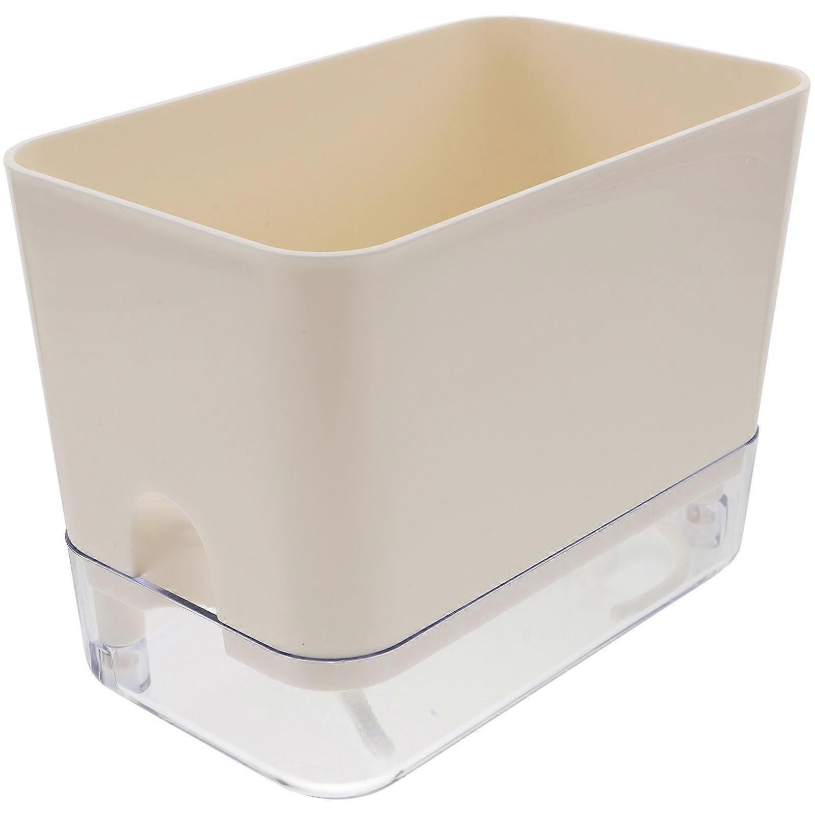 Transparent Self Watering Planter with Adhesive Design and Automatic Moisturizing System for Succulents and Houseplants
