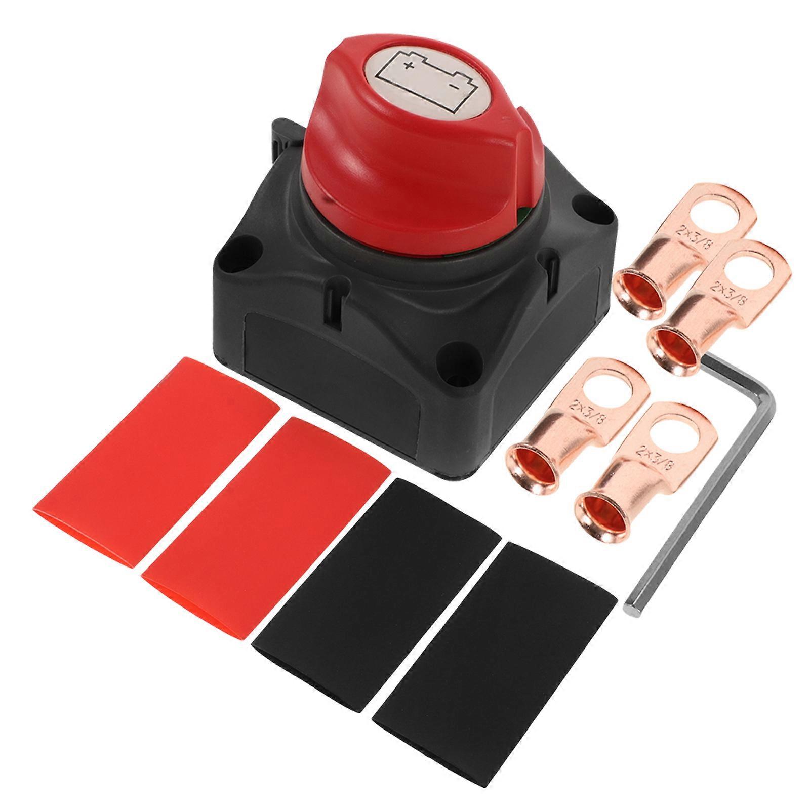 Disconnect Switch Rv Battery Disconnect For Safe Power Management Emergency Power Disconnection Black 8.00X7.00X7.00CM Round Knob Design 1 Set