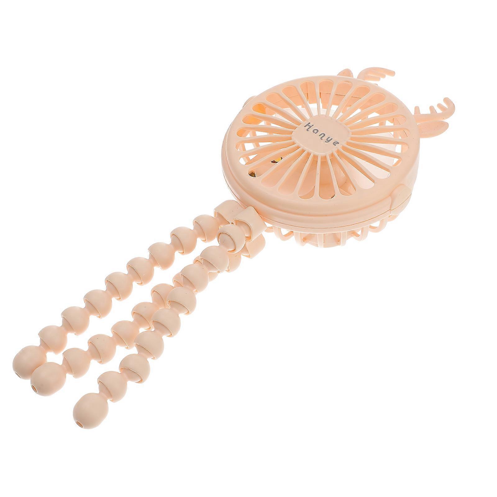 Yellow Stroller Fan with Flexible Tripod for Cooling Portable USB Rechargeable 3 Speeds Adjustable