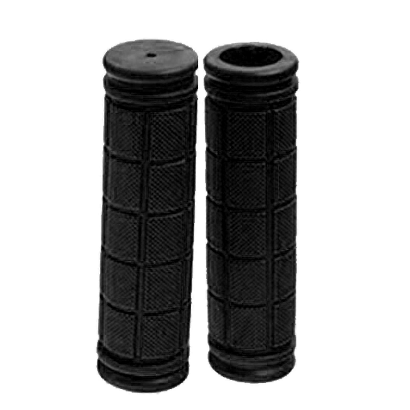 1 Pair Cycling Handlebar Grips Soft Comfortable Non Slip Rubber Cycle Handle Grip for Fixed Gear Cycling Black