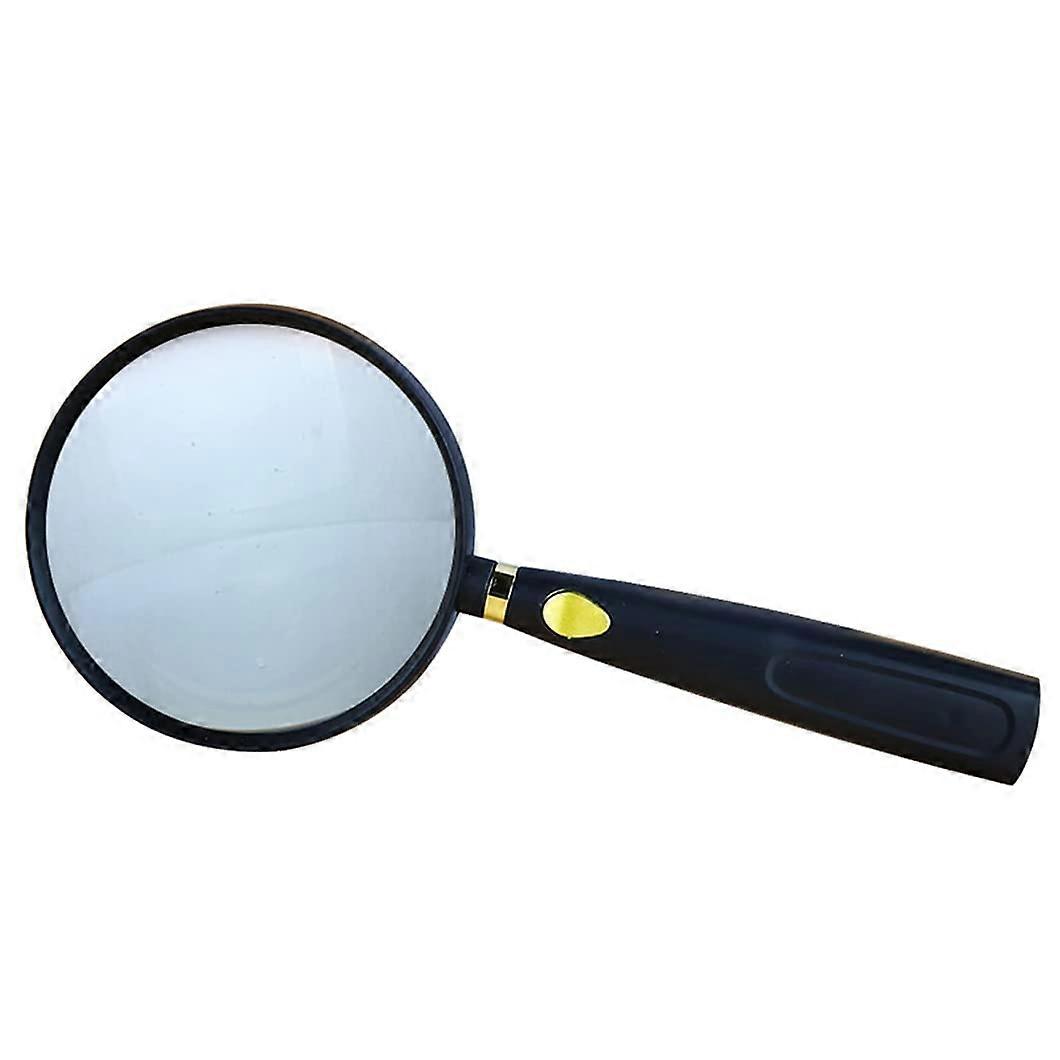 Magnifying Glass 20X 90mm Thickened Frame Handheld Magnifier Shatterproof Non-Slip Soft ABS Handle Black