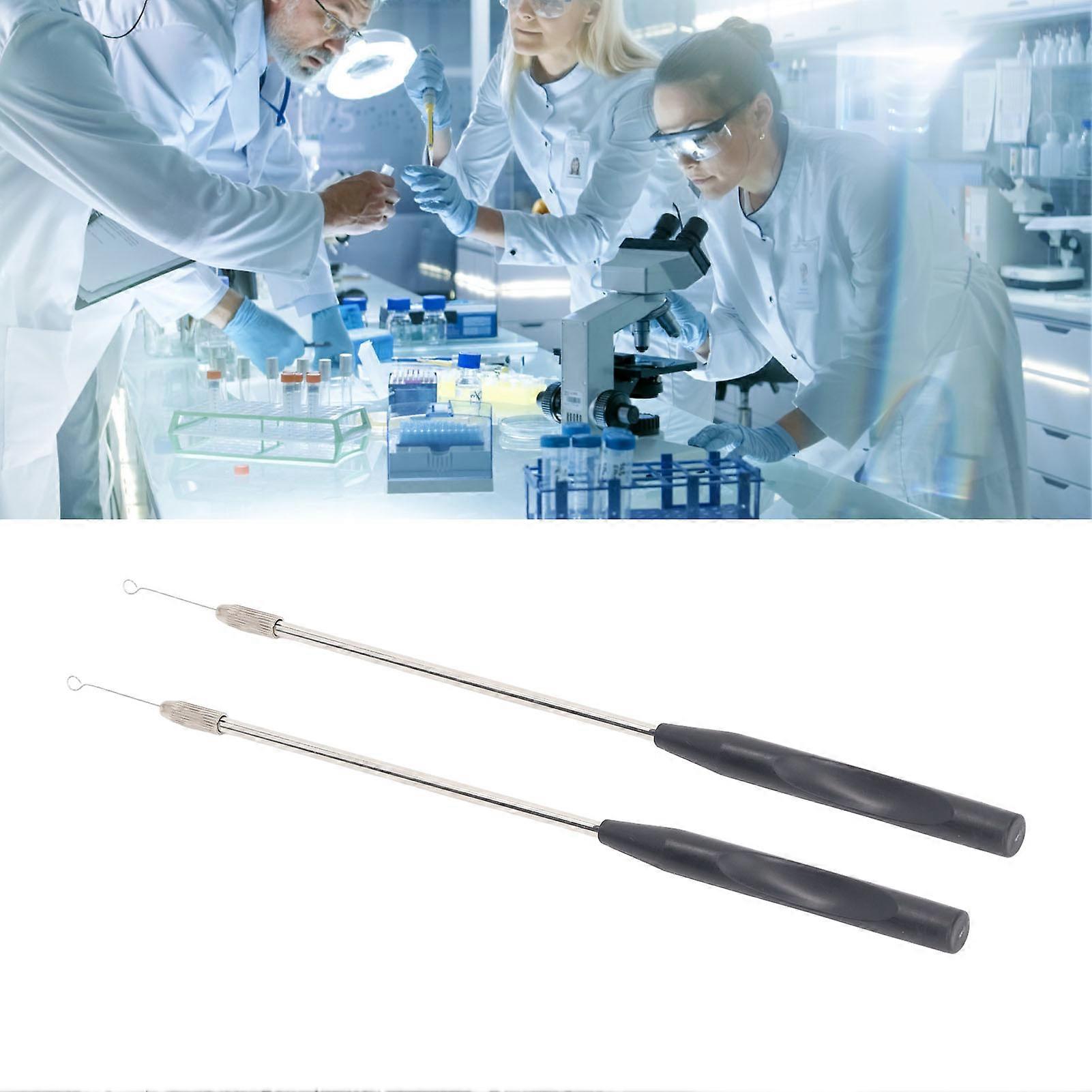 Inoculation Rod Set 21cm Chrome Plated Coating Lightweight Reusable Inoculating Loop Kit for Laboratory