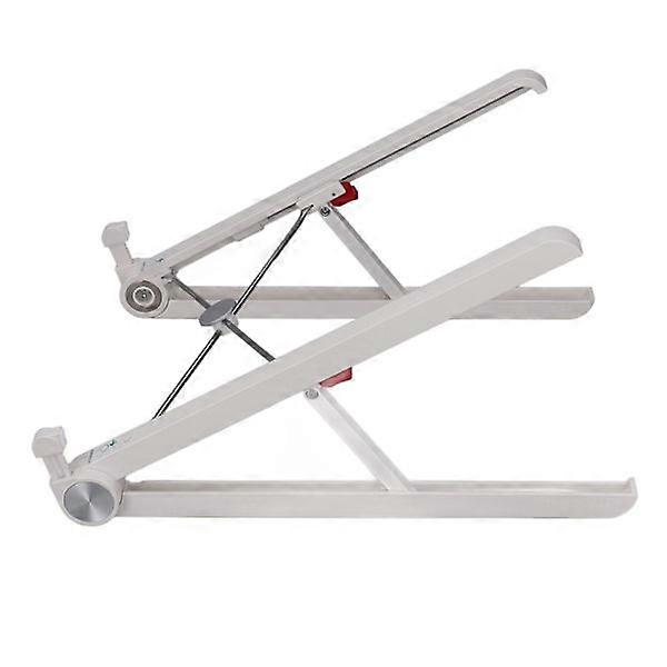 Liftable Laptop Stand Triangular Structure Overhanging Skeleton Adjustable Foldable Laptop Stand with Baffle White