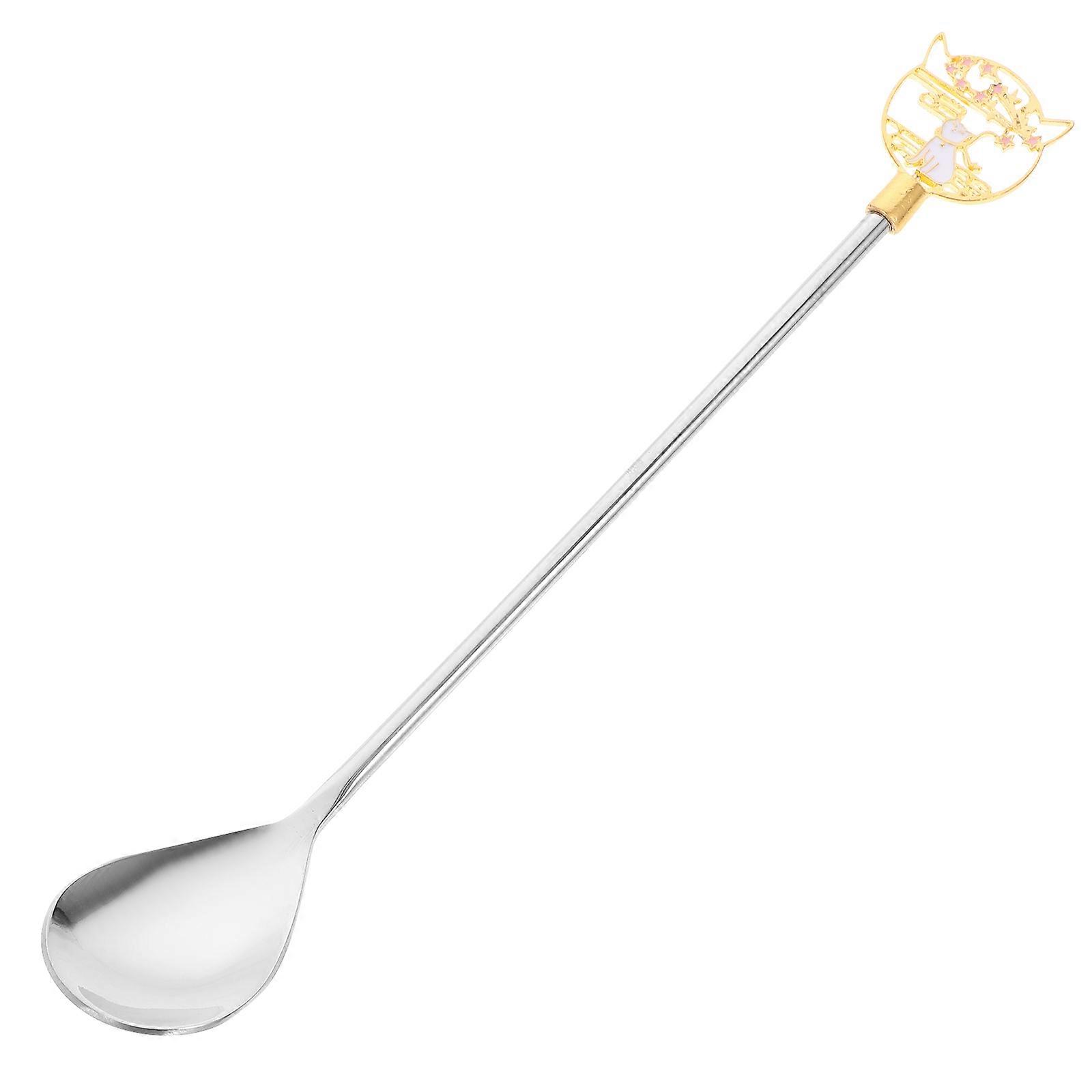 Stainless Steel Bartending Stir Spoon For Making Cocktails With Convenient Extended Handle Suitable For Bar Service In 1Set