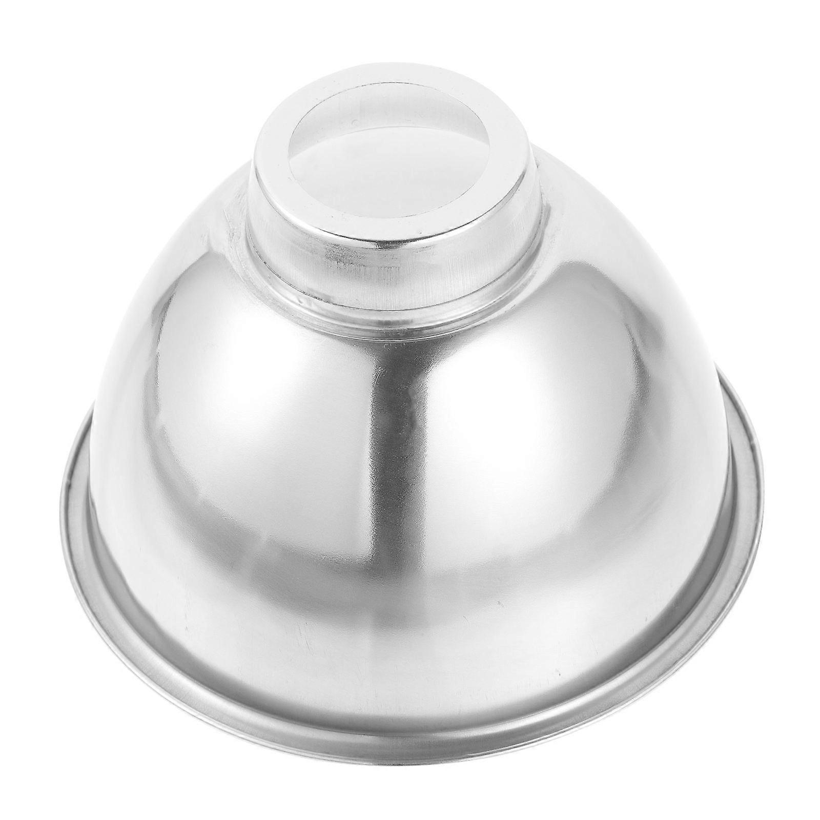Outdoor Light Dome Shade Metal Lampshade with Light Reflection for Industrial Retro Style Silver Round Shape 1Pack