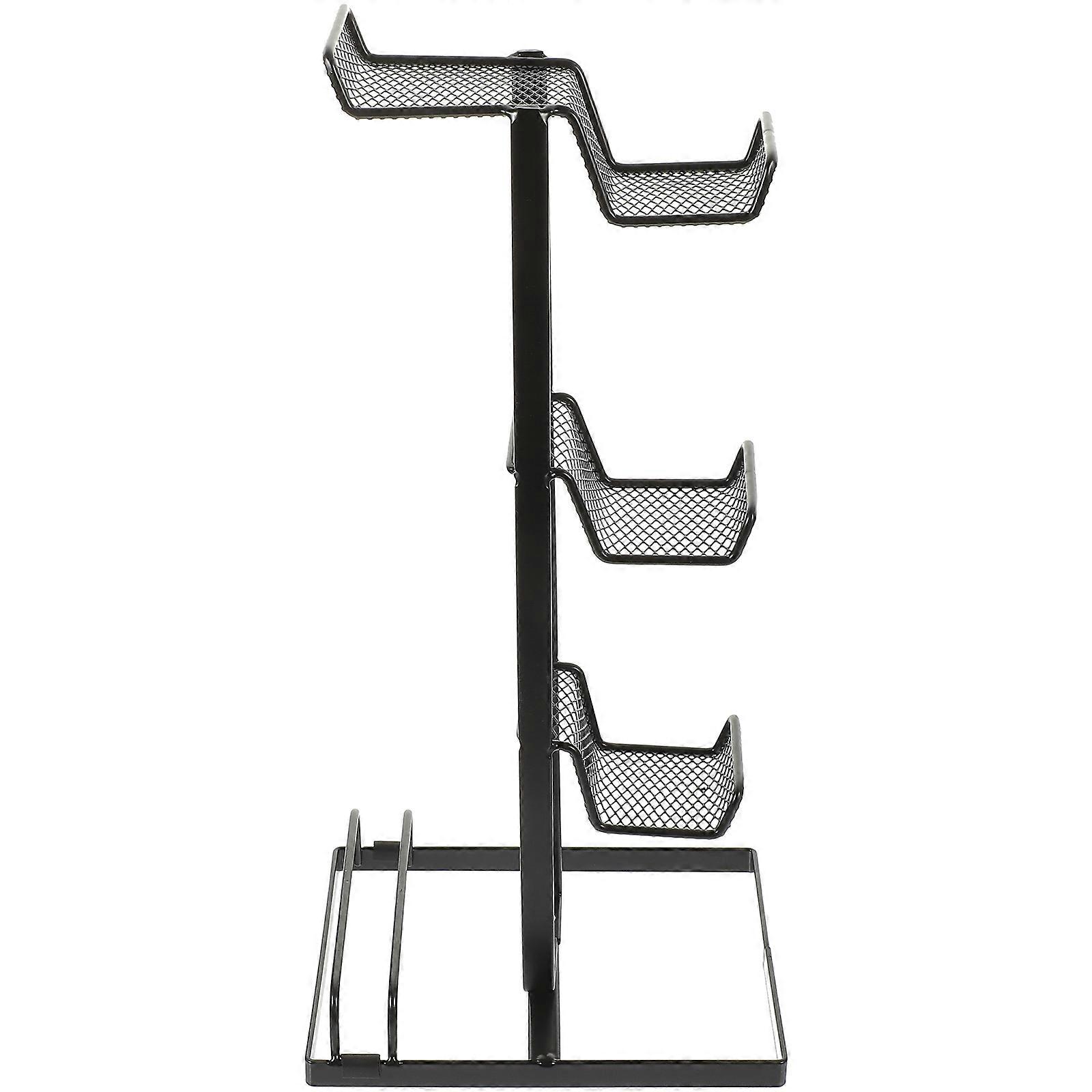 Gaming Controller Stand for Desk Black Plastic Ergonomic Design Organizes Accessories 7.8x4.3 Inches