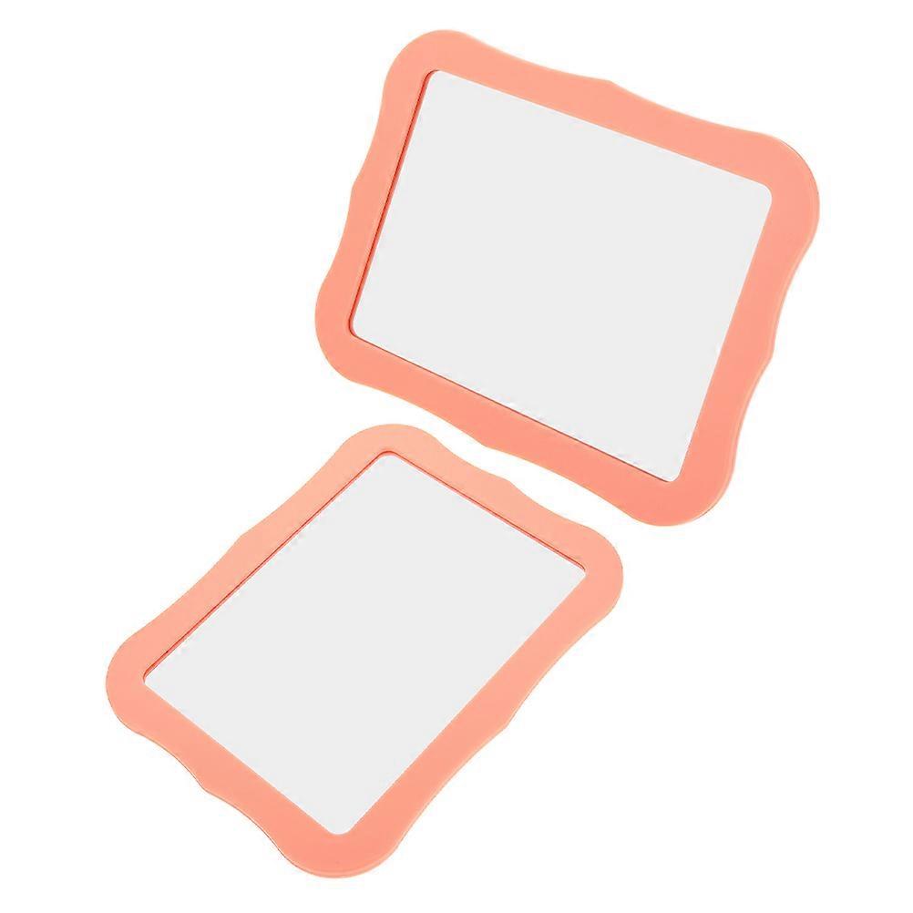 Magnetic Locker Mirror High Definition Reflection Portable Metal Surface Accessories Sleek and Compact Design 2Pcs Orange 17.50X13.50X1.30CM