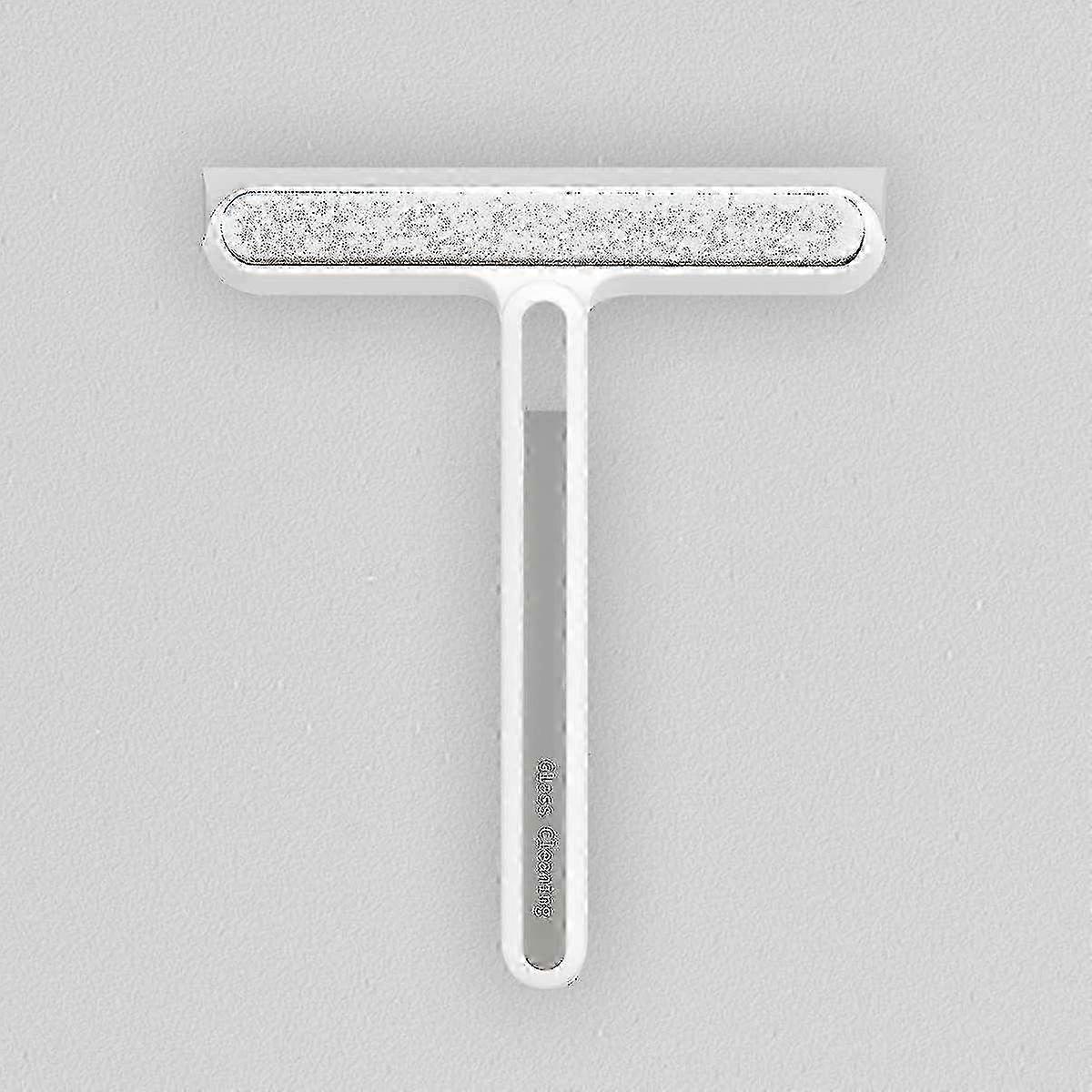 Stainless Steel Shower & Window Squeegee for Easy Water Cleaning - 22cm Household Tool in White for Bathroom & Glass Surfaces