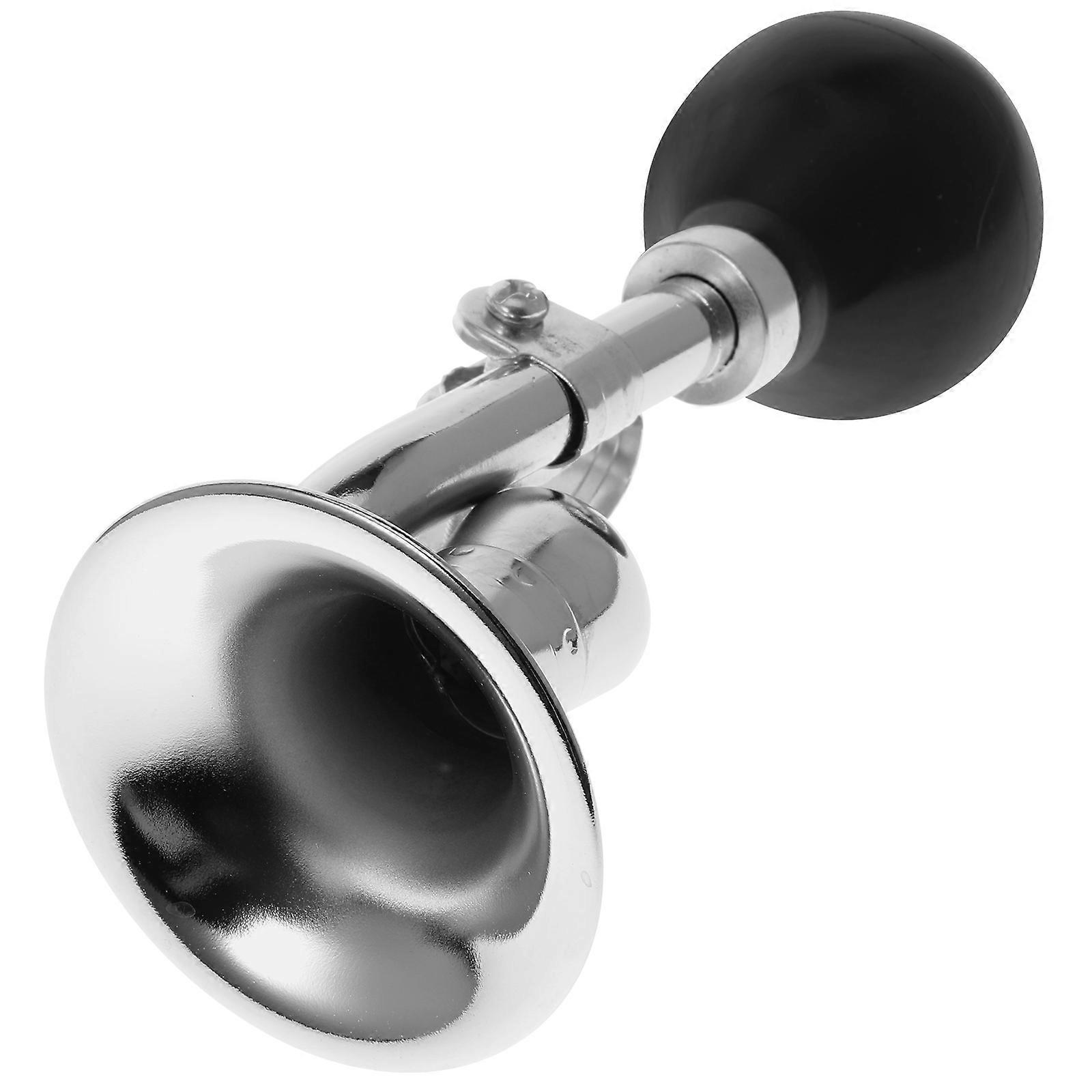 Loud Bike horn for Safe Riding Practical Metal horn for Bike Use Silver Color Fits Most Bikes 3.5 Inches