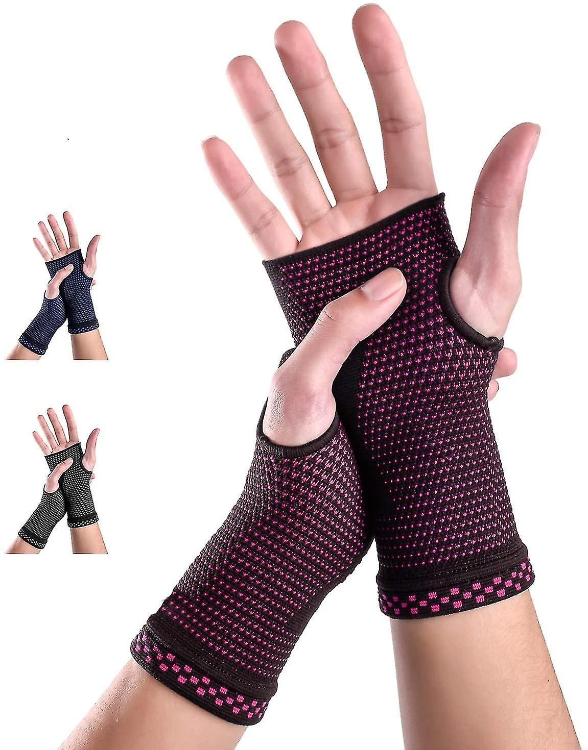 Pxcl Wrist Compression Glove Wrist Support Sleeves (pair) For Carpal Tunnel And Wrist Pain