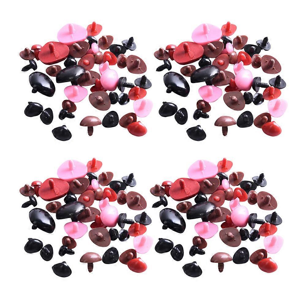 DIY Plush Doll Accessories Bear Nose Mixed Color 300Pcs Oval Nose For Stuffed Animal Making Crafts