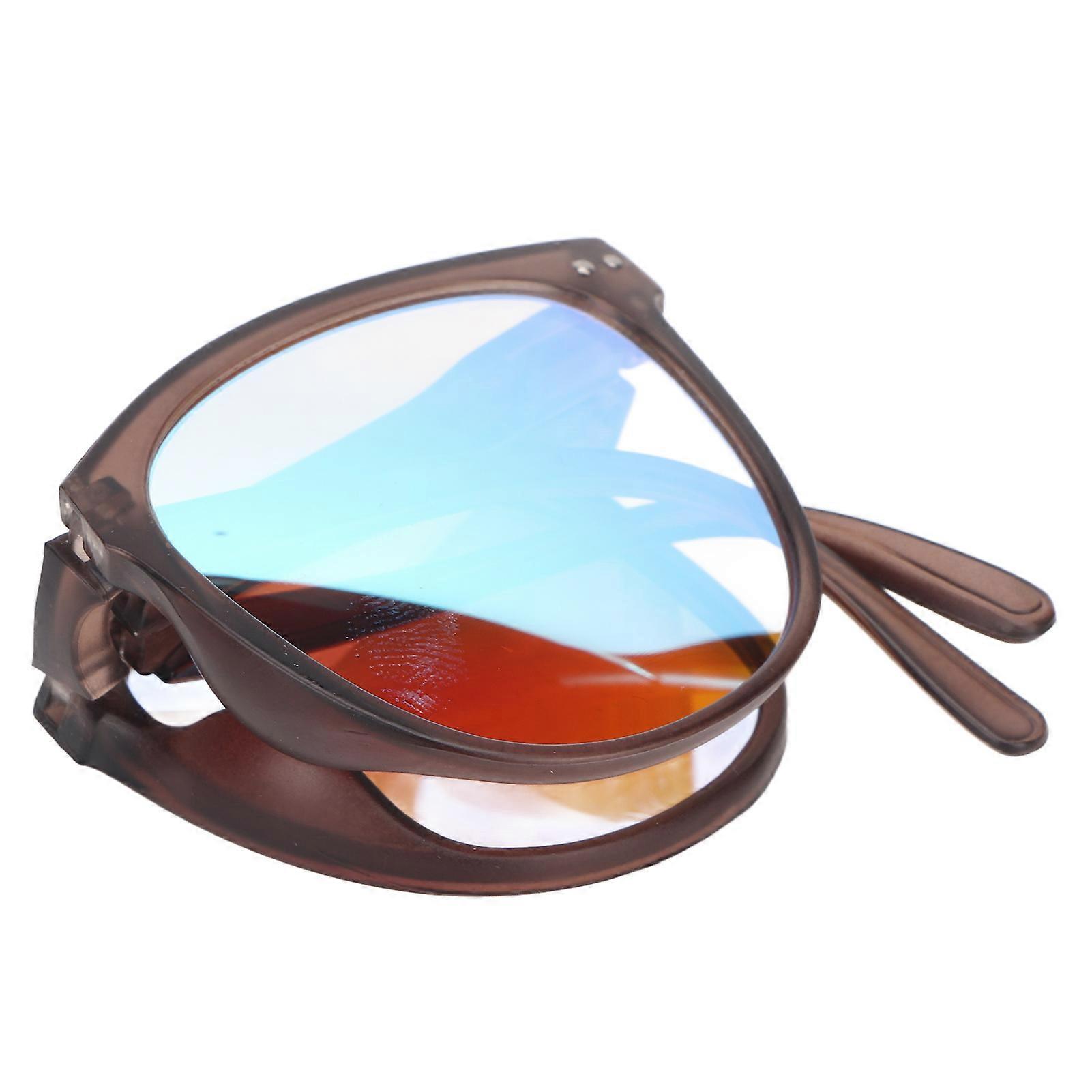 Color Blind Glasses Foldable Portable Coffee Frame Color Correction Glasses for Red Green Colorblindness 