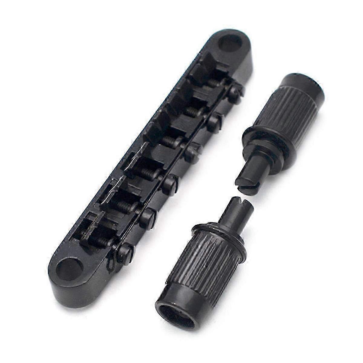 Black LP E-Gitarren Brücke mit Zugplatte - Front String Bridge Ersatzteil für E-Gitarre Upgrade