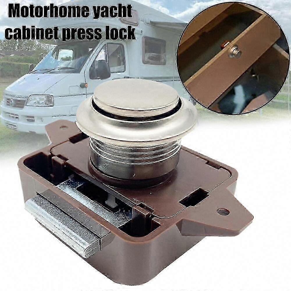 Push Button Catch Lock for Cupboard Door in Motorhome Camper Caravan Cabinet Latch New