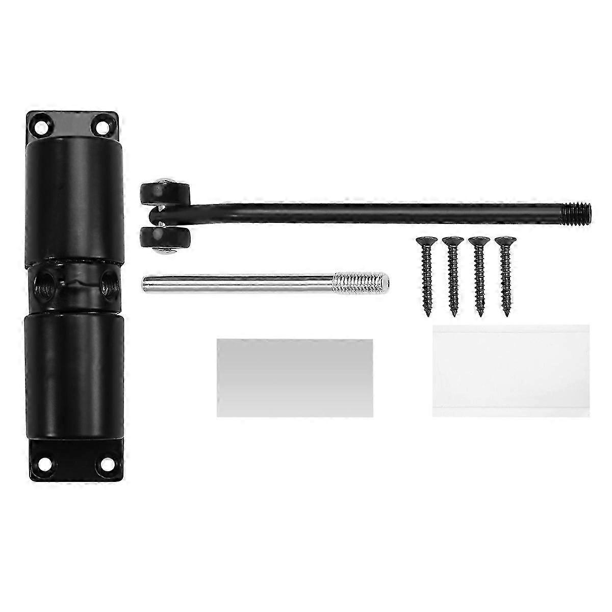 Automatic Door Closer Adjustable Heavy Duty Spring Door Black