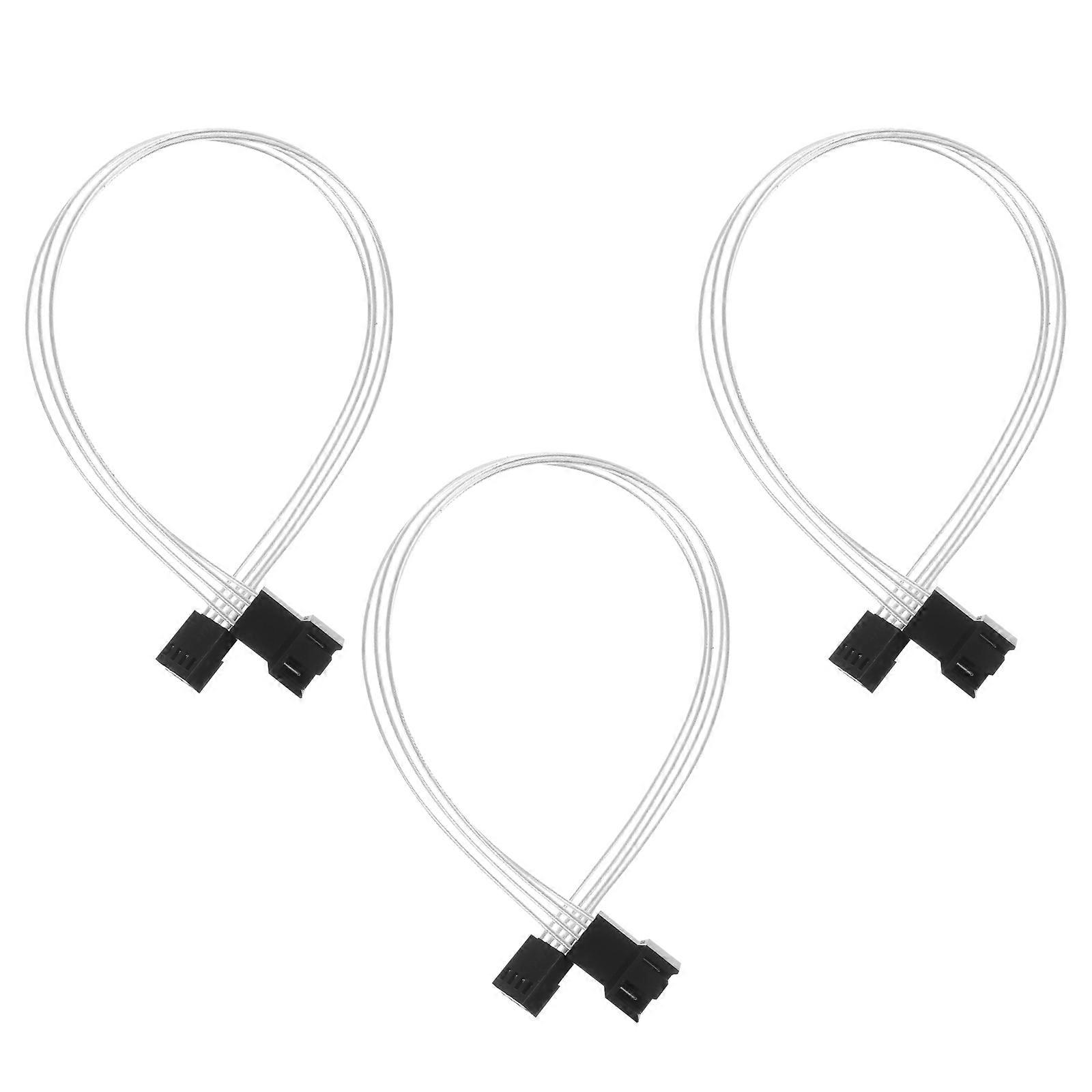 PWM Fan Power Supply Cable Accessory 3Set For Tech Enthusiasts With Anti-Aging And Fireproof Features In