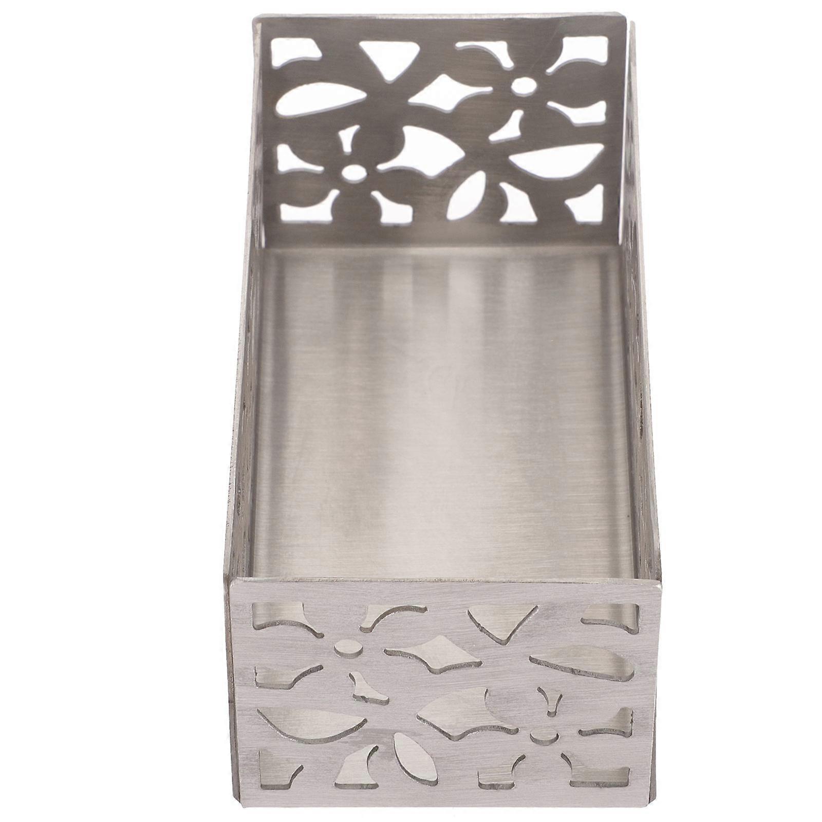 Coffee Station Organizer With Rectangular Shape For Desktop Use 11.5x5.3cm Smooth Hollow Design 1Pcs