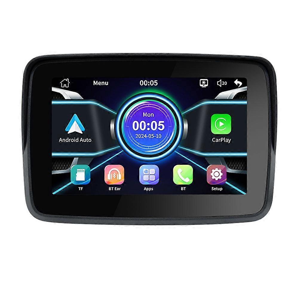 Wireless CarPlay Moto 5 Inch Portable Digital Motorcycle Dashboard Navigation Display Screen for Android