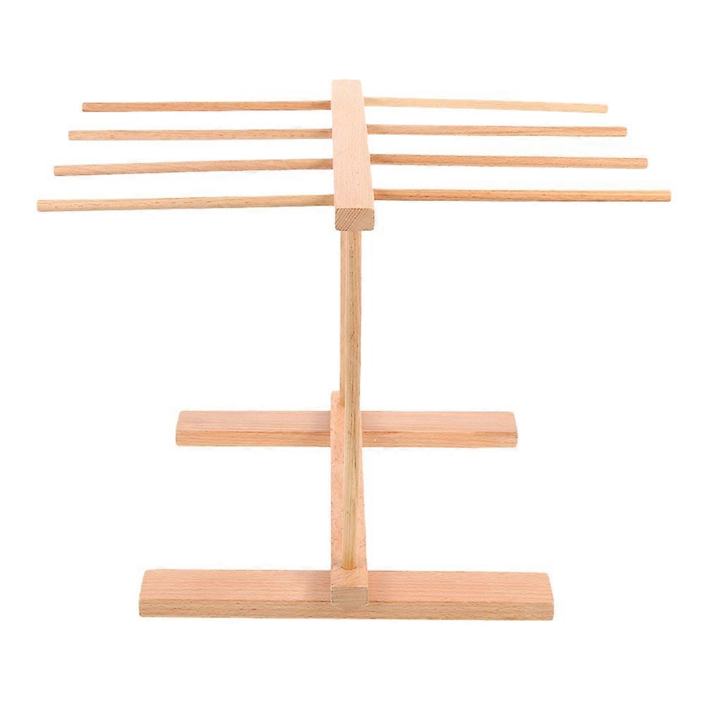 Wood Pasta Drying Rack for Home Use Easy to Assemble and Operate Orange Color Compact Size