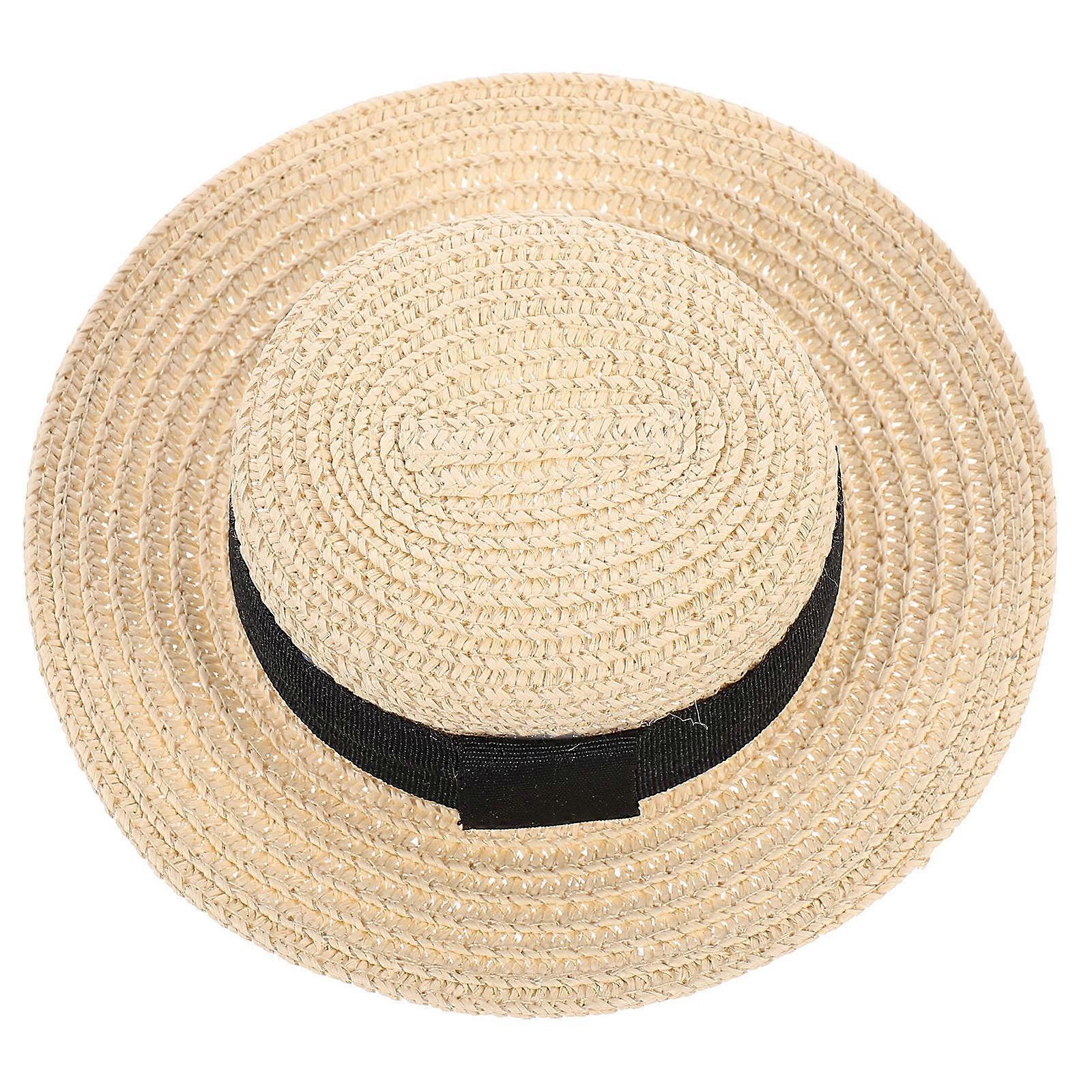 Handmade Straw Hat for Dolls, Elegant and Versatile, Suitable for Crafts