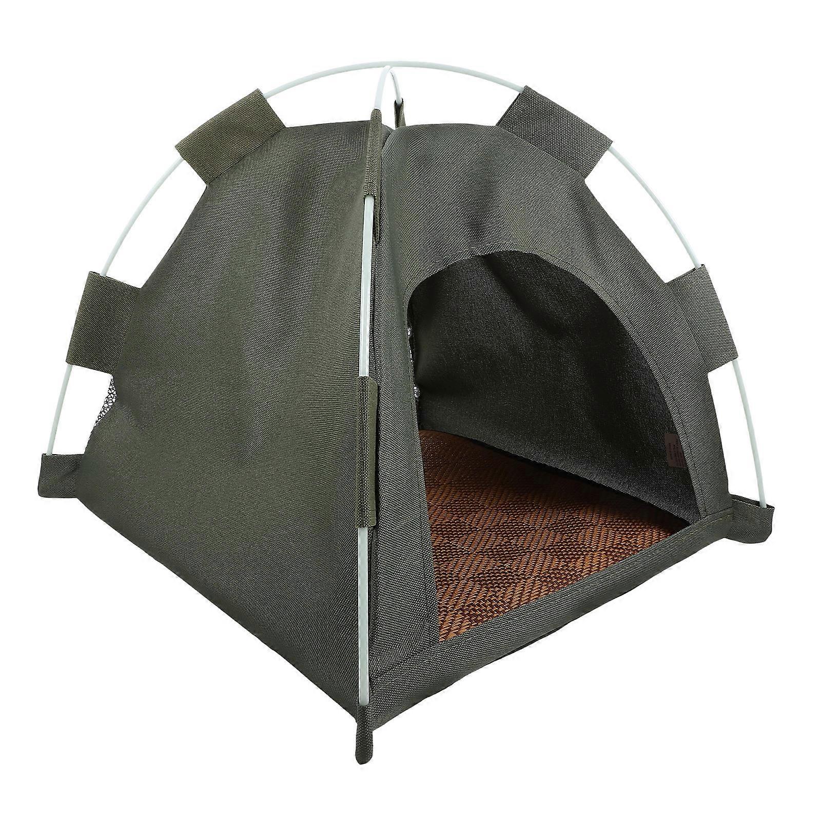 Outdoor Cat Tent House With Folding And Breathable Features For Cats And Small Dogs In Green Color 1Set