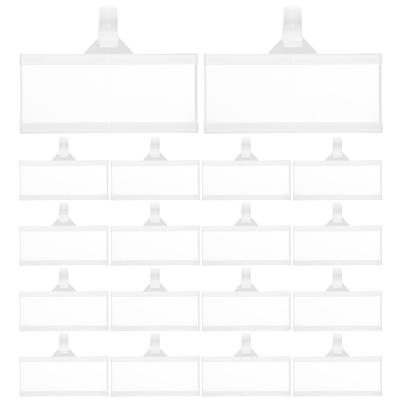 Supermarket Price Tag Display Stand For Stores Offices And Events In Plastic With Rectangular Design 100 Sets