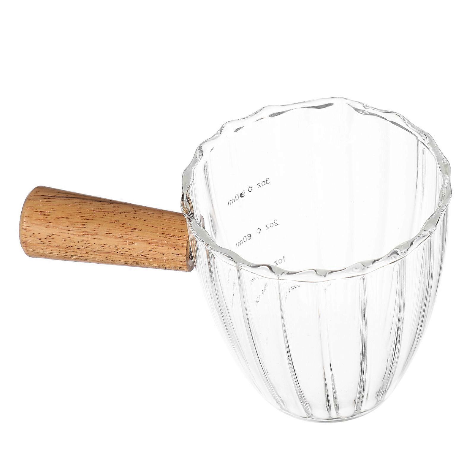 Espresso Cup Handheld Measuring Pitcher Stylish Milk Jug for Coffee Beverages with Elegant Handle Design for Home Use