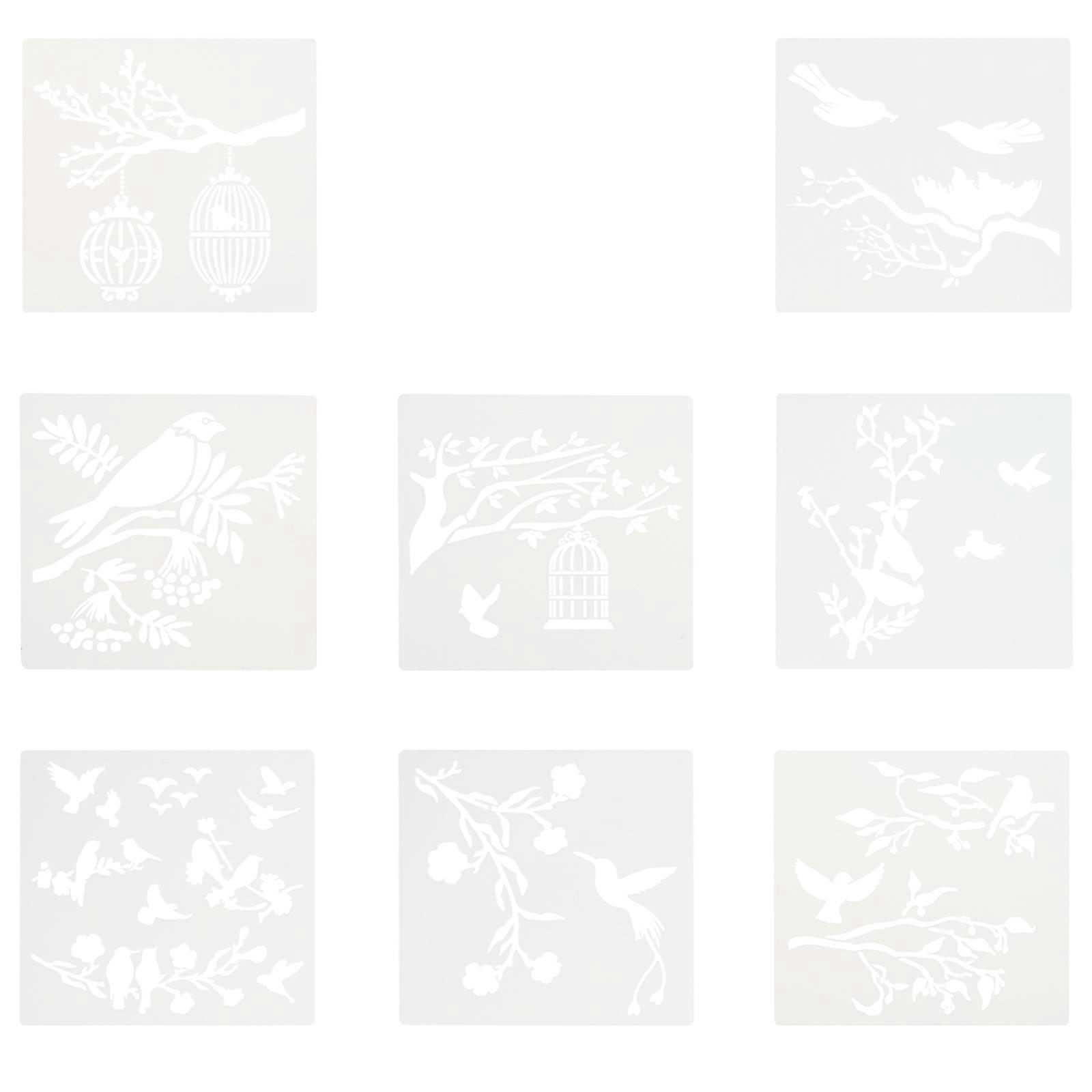 Drawing Template Stencils For Artists And Children 15X15cm Safe Material 2 Sets For Creative Use