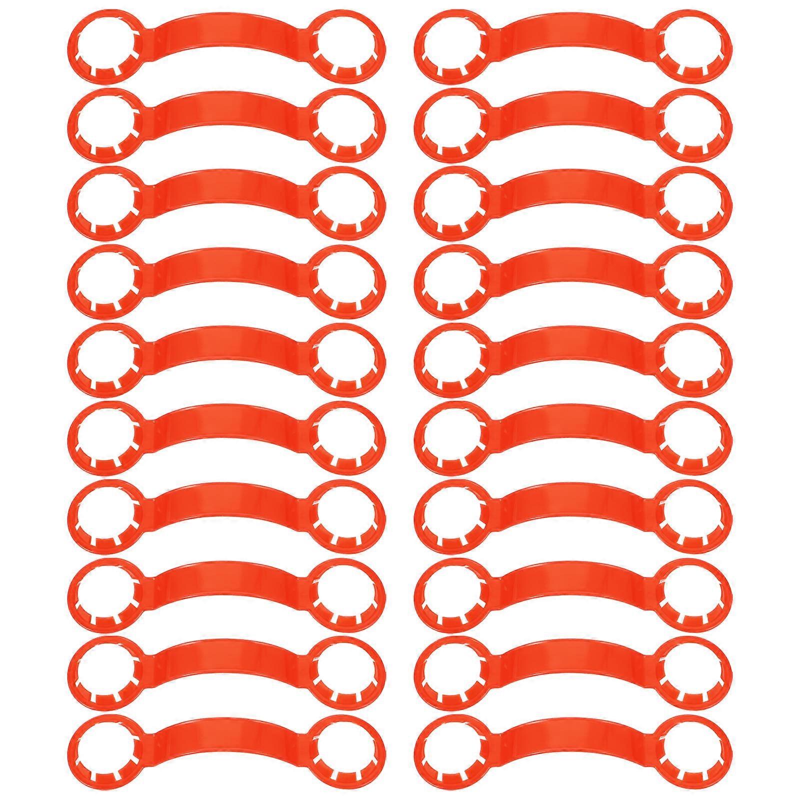 Red Drink Bottle Holder Clips for and Glass Bottles Material 20pcs